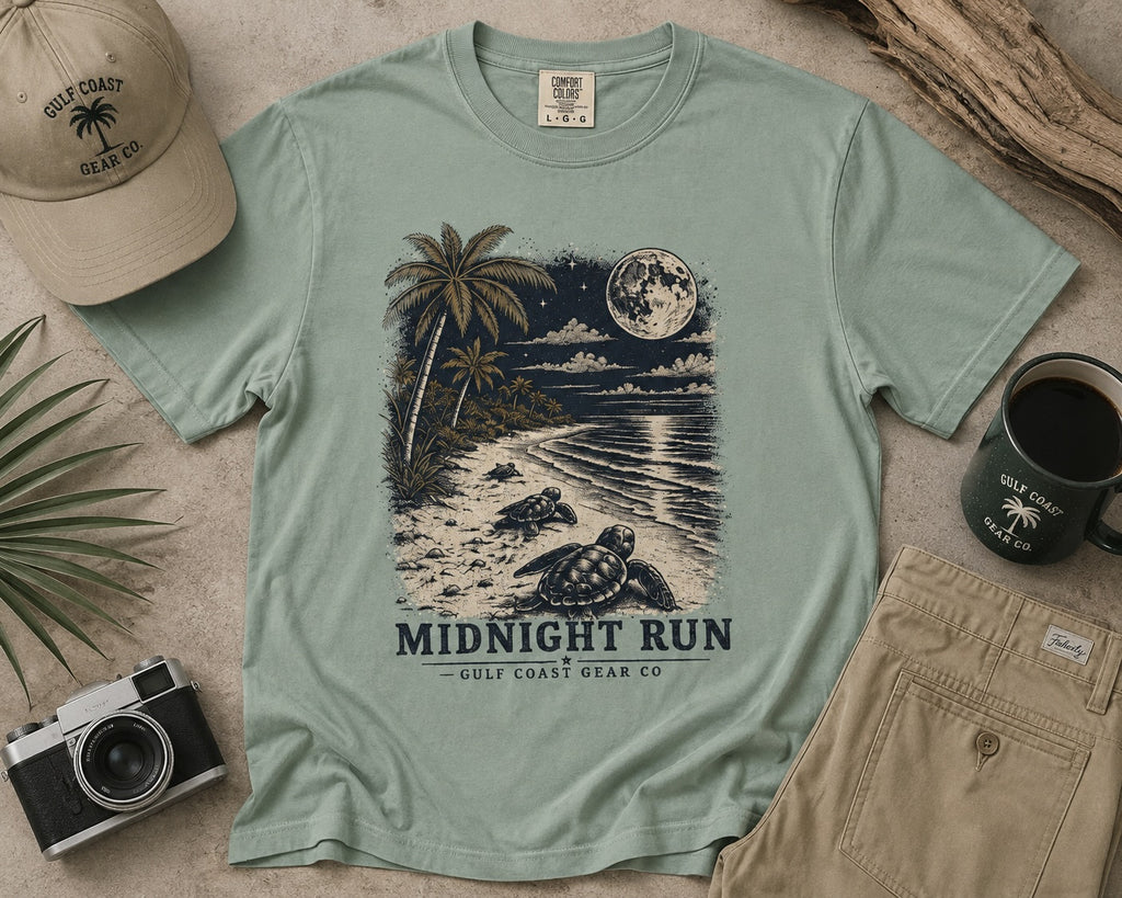 Midnight Run Sea Turtle |  Unisex Heavyweight Tee