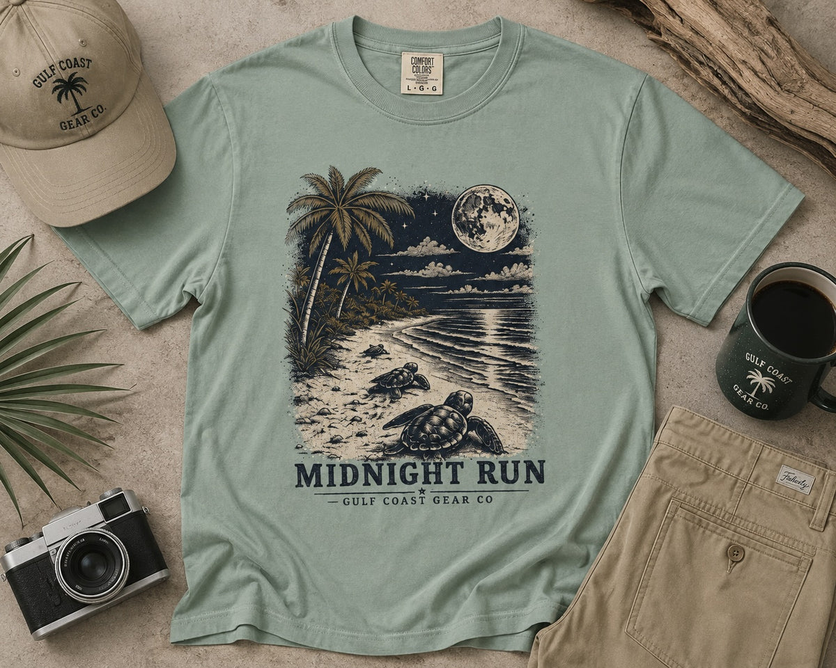 Midnight Run Sea Turtle |  Unisex Heavyweight Tee