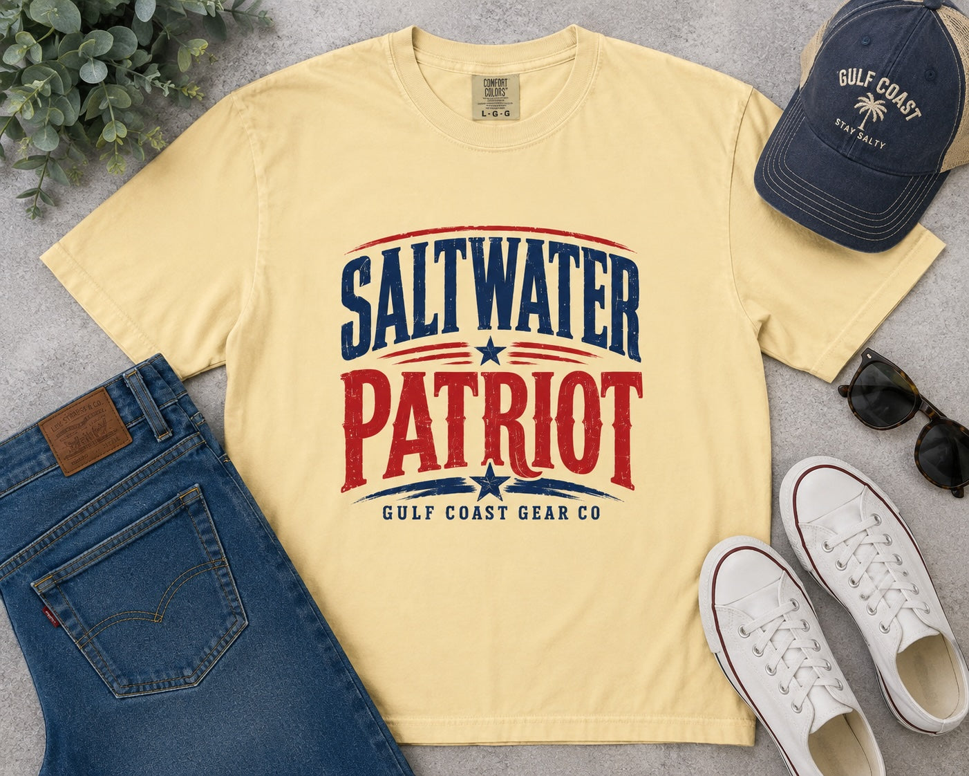 Saltwater Patriot | Premium Heavyweight Tee