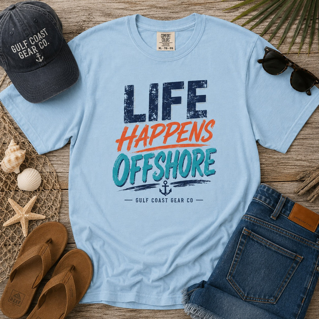 Life Happens Offshore | Premium Heavyweight Tee