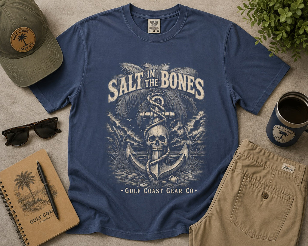 Salt In The Bones | Light Print | Premium Heavyweight Tee