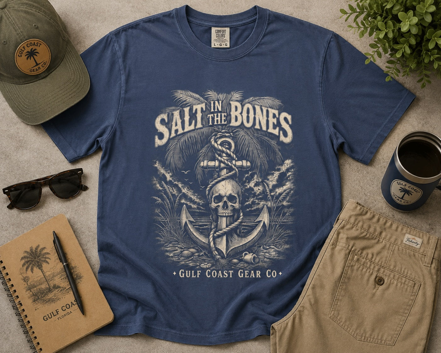 Salt In The Bones | Light Print | Premium Heavyweight Tee