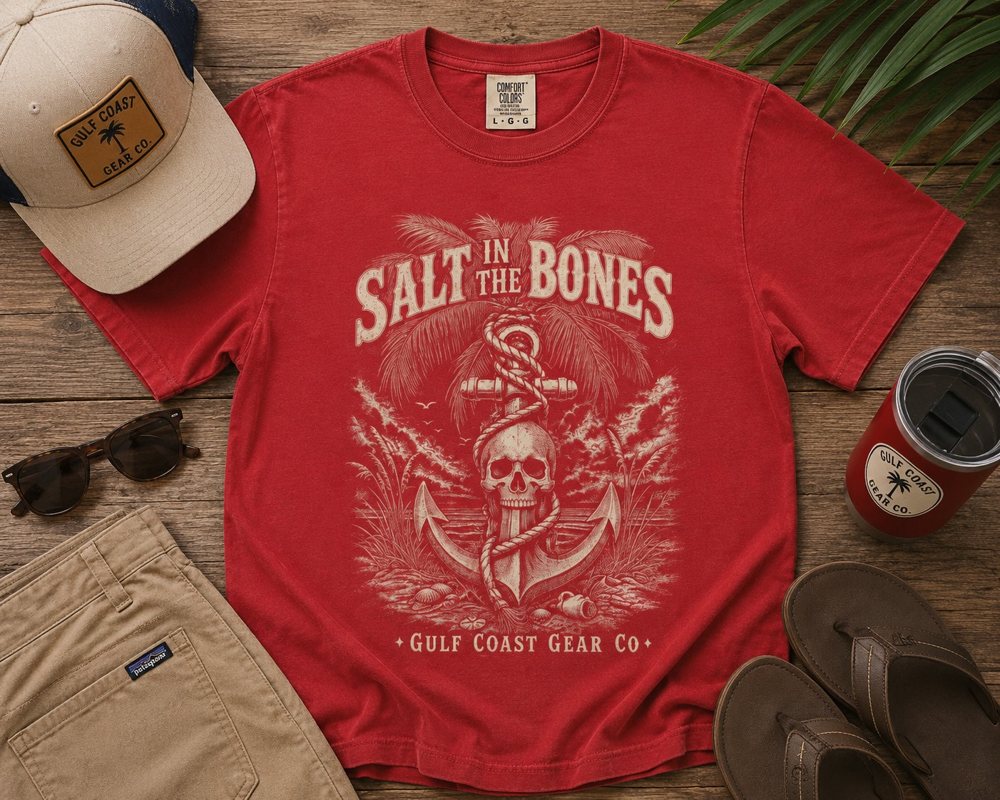 Salt In The Bones | Light Print | Premium Heavyweight Tee