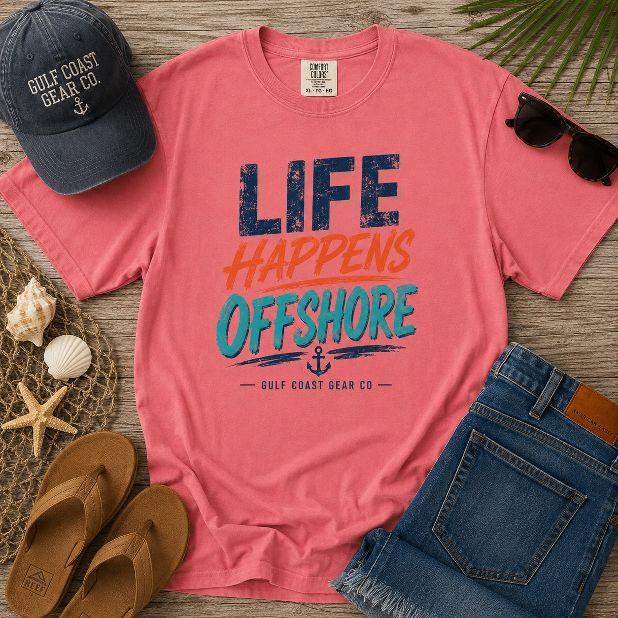 Life Happens Offshore | Premium Heavyweight Tee