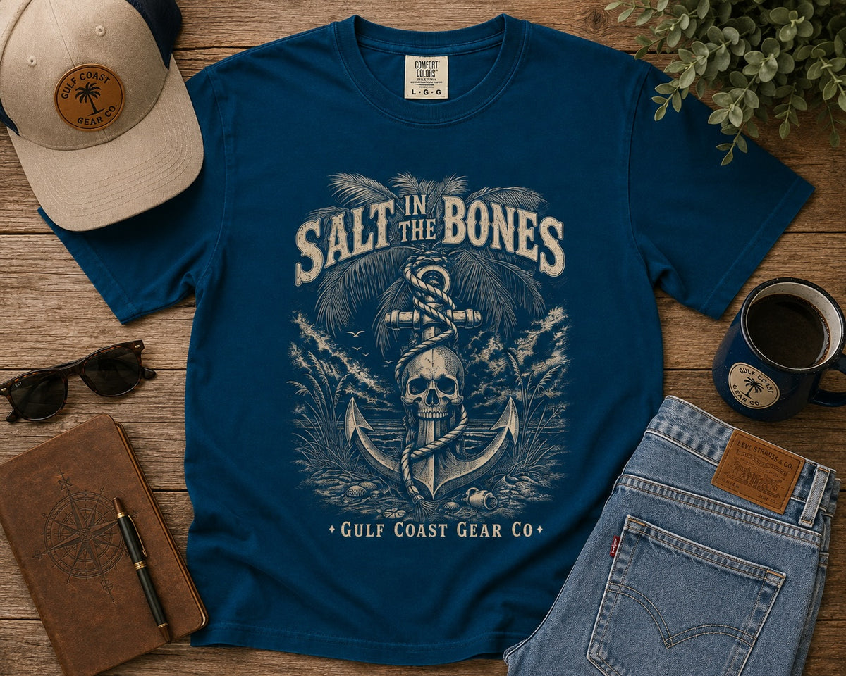 Salt In The Bones | Light Print | Premium Heavyweight Tee