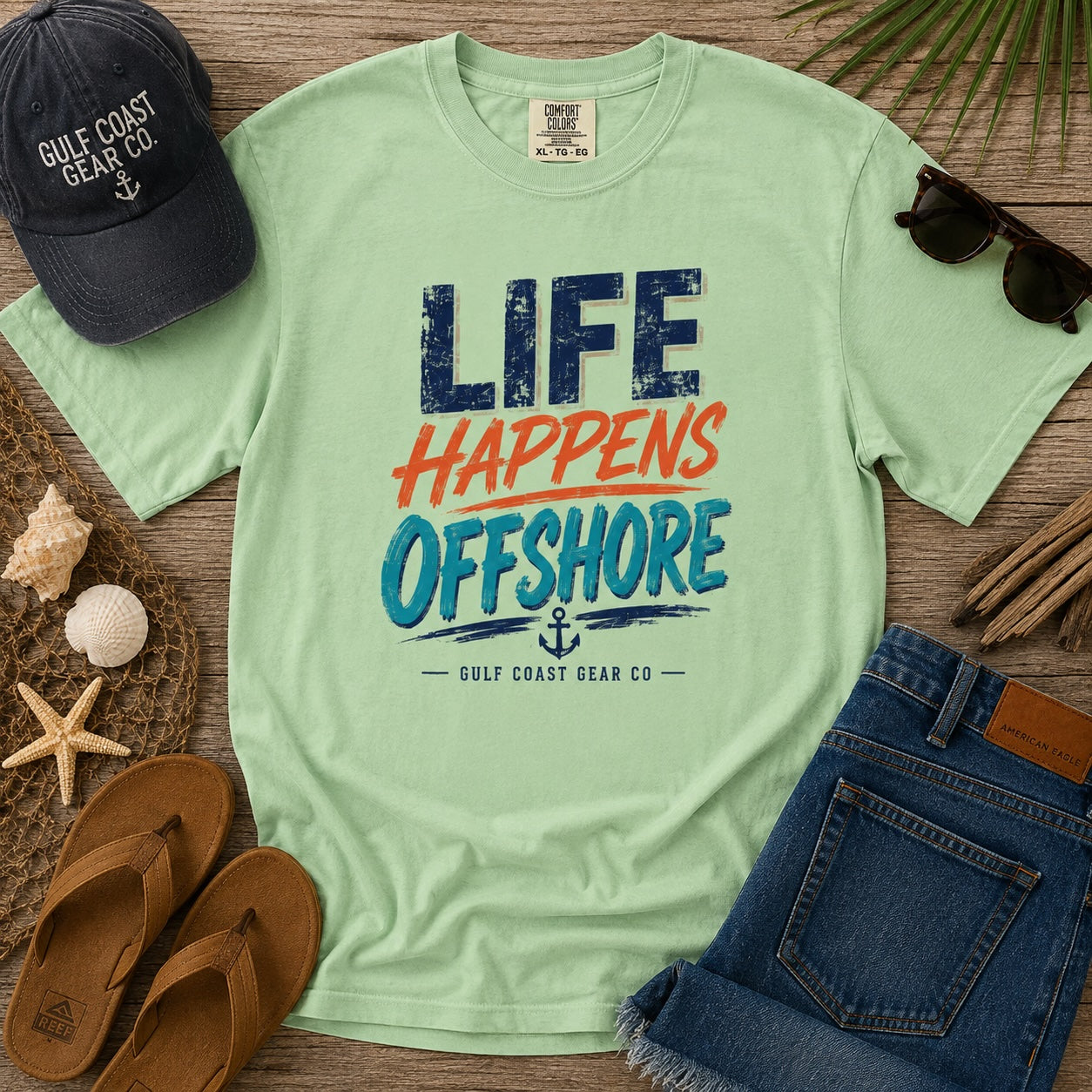 Life Happens Offshore | Premium Heavyweight Tee