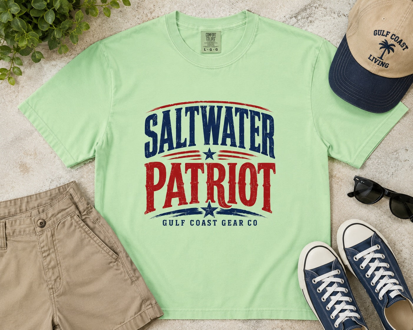 Saltwater Patriot | Premium Heavyweight Tee