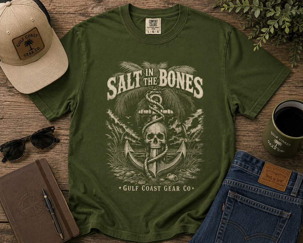 Salt In The Bones | Light Print | Premium Heavyweight Tee