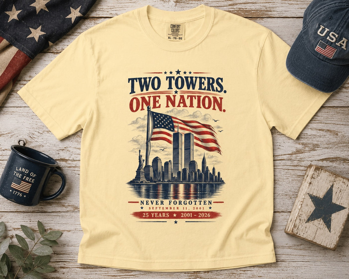 Two Towers heavyweight tee in Butter