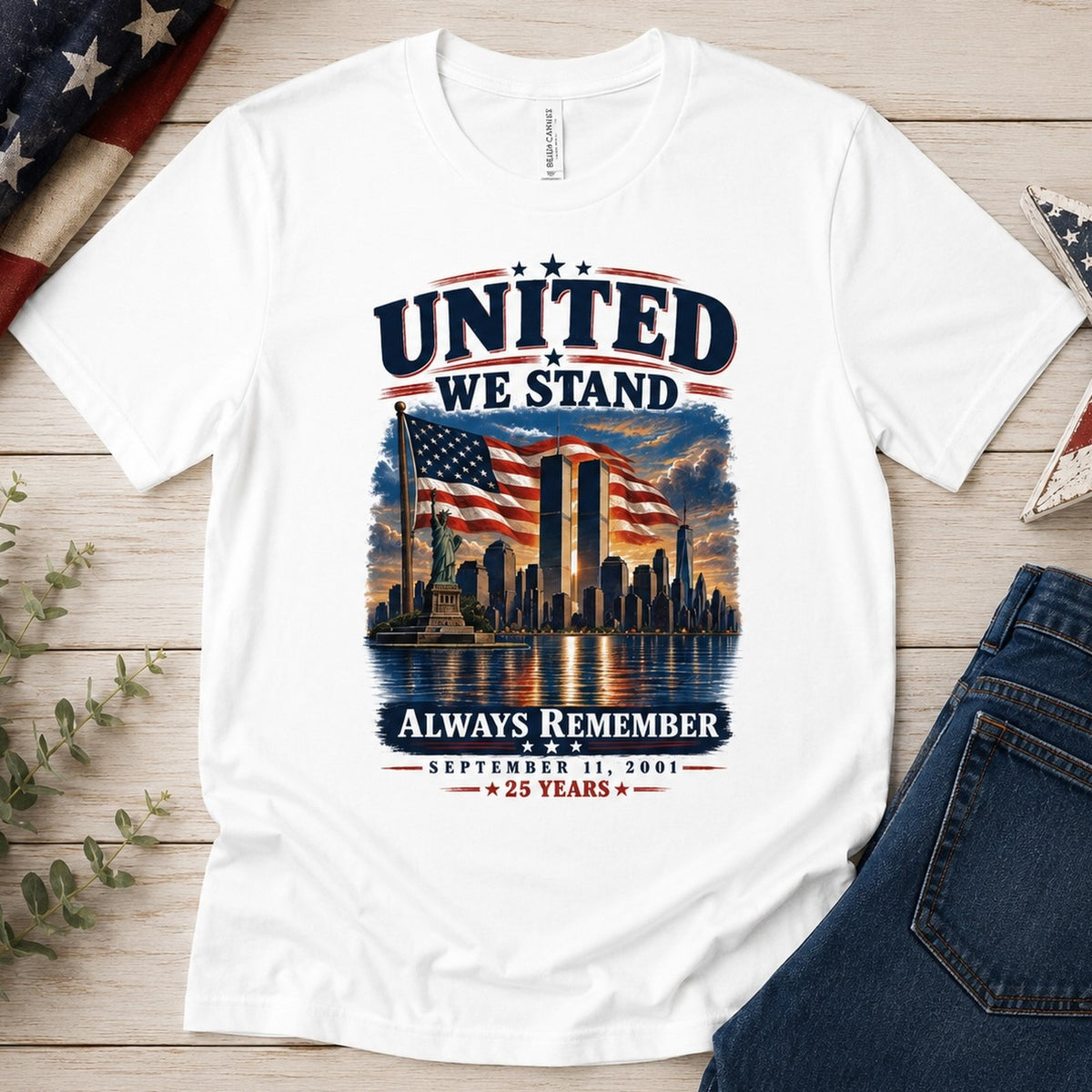 United We Stand crewneck tee in White