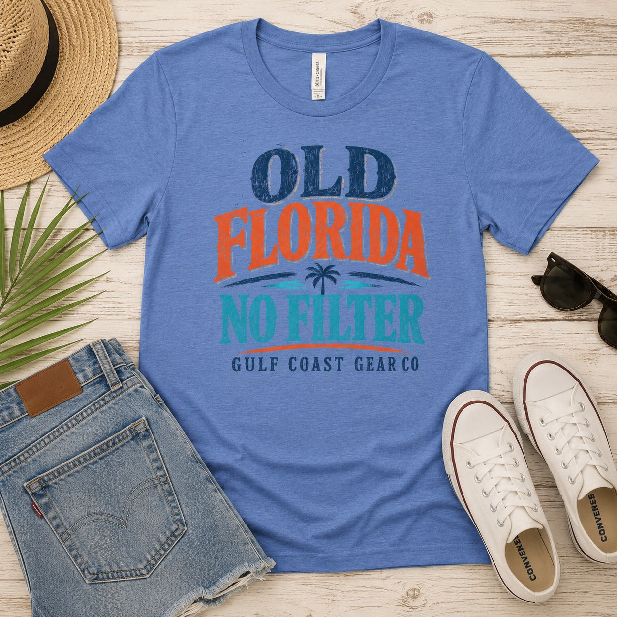Old Florida No Filter | Unisex Crewneck Tee