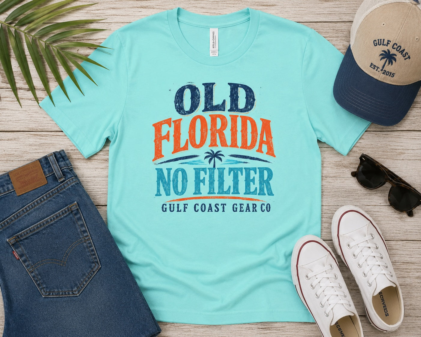 Old Florida No Filter | Unisex Crewneck Tee
