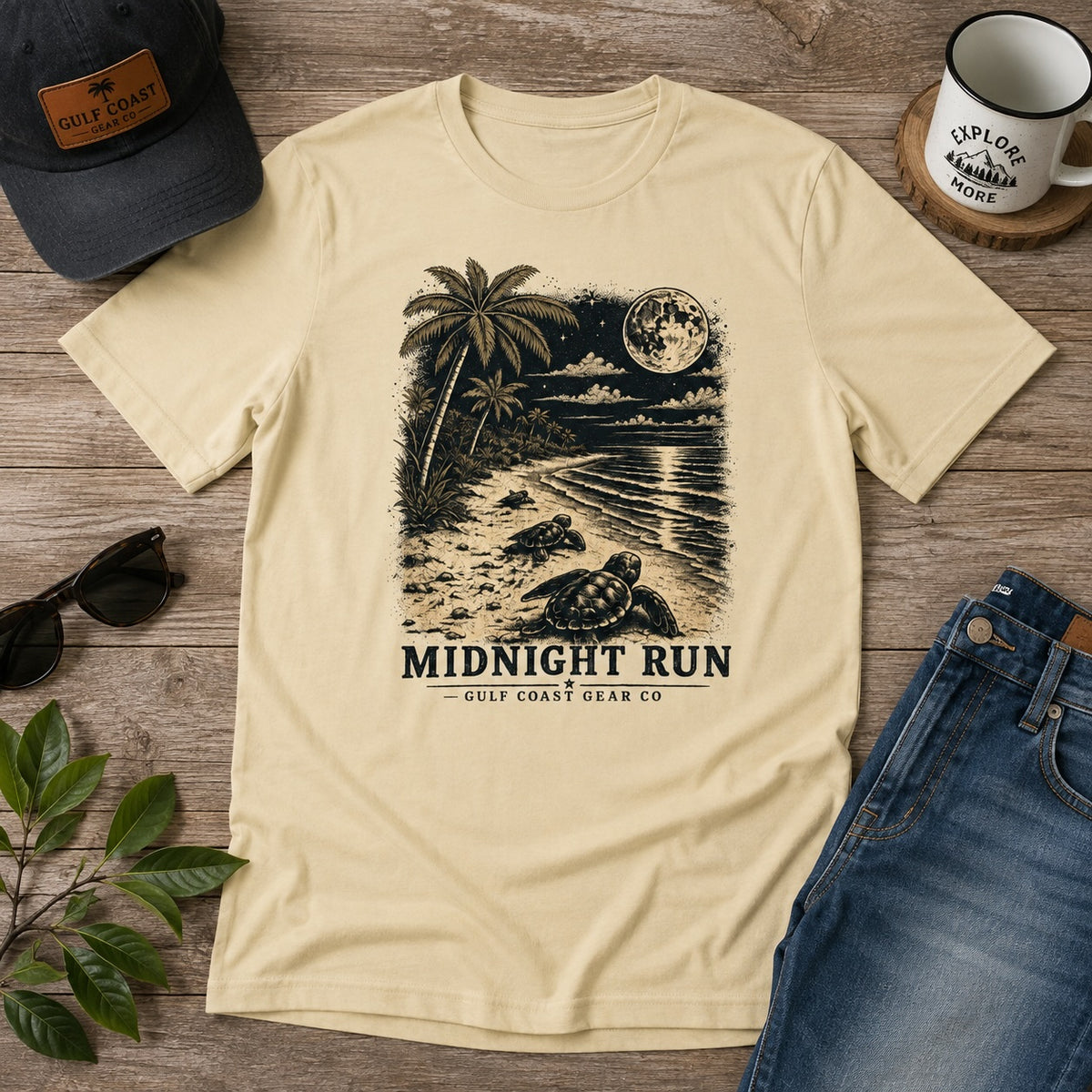 Sea Turtle Midnight Run | Unisex Crewneck Tee