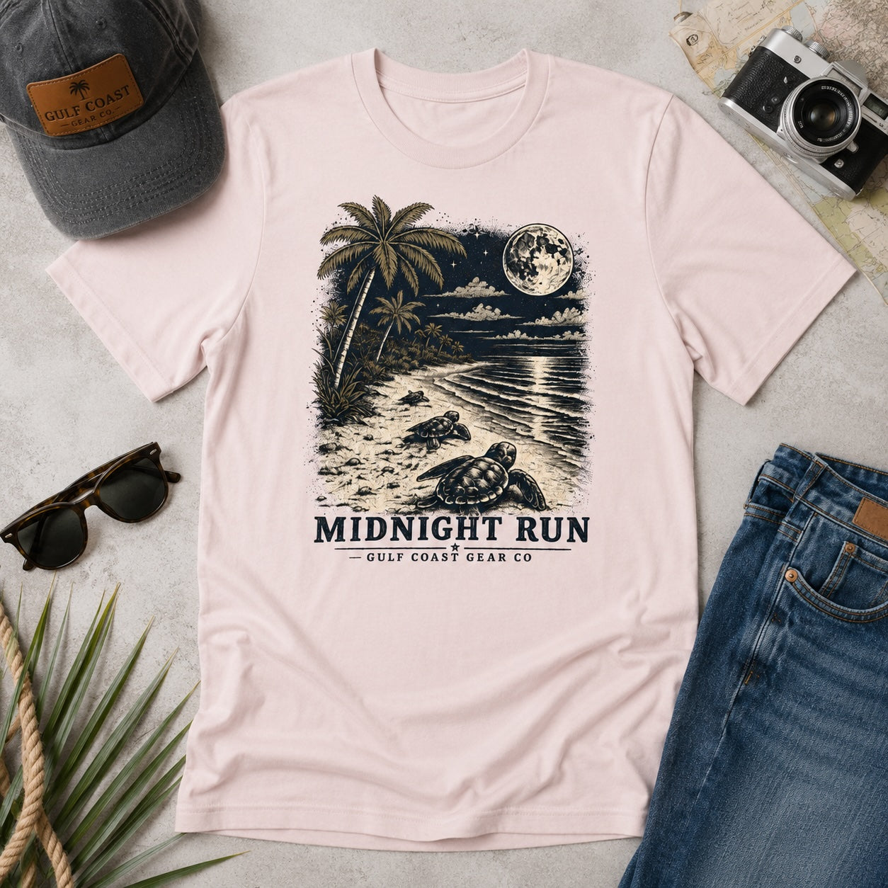 Sea Turtle Midnight Run | Unisex Crewneck Tee