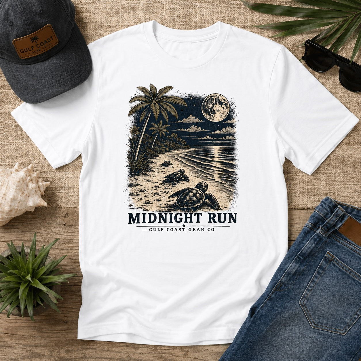 Sea Turtle Midnight Run | Unisex Crewneck Tee