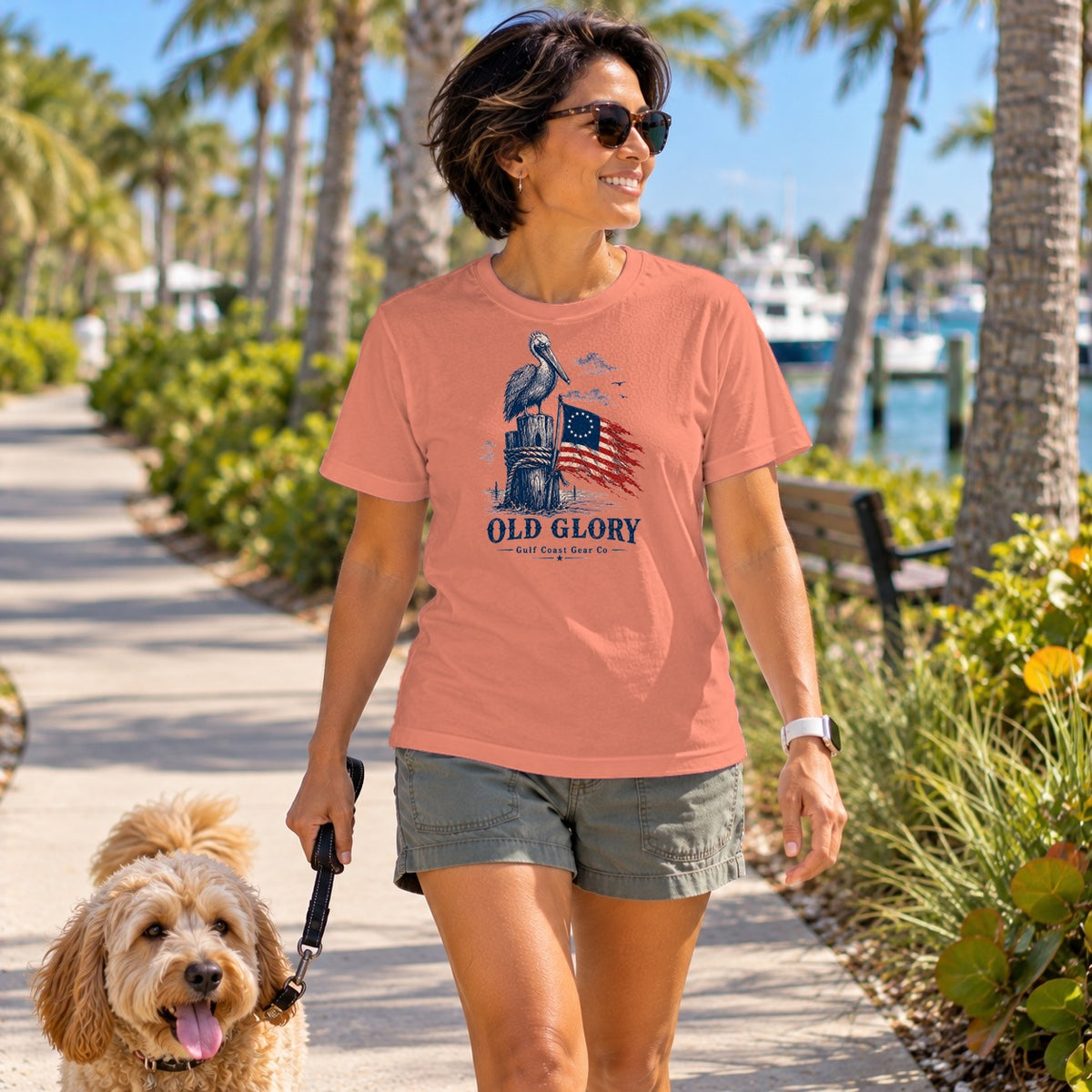 Old Glory heavyweight tee in Terracotta